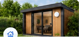 Garden room used as a home office